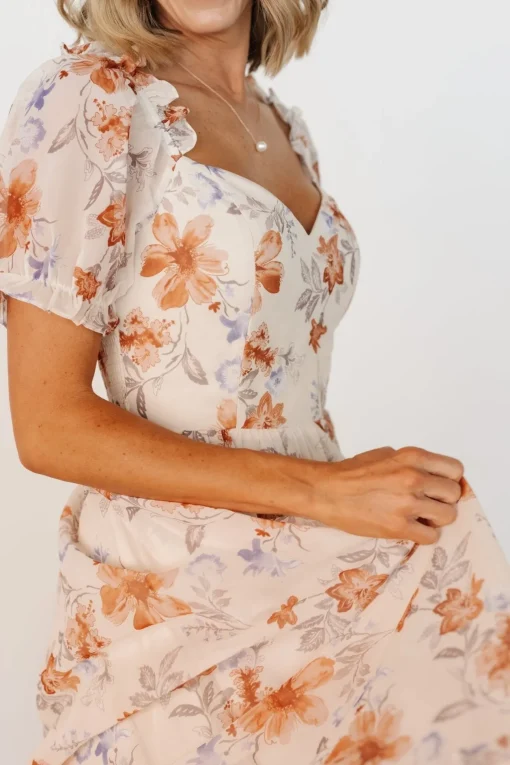 Aberdeen Sweetheart Maxi Dress | Cream Floral | Baltic Born Flash Sale