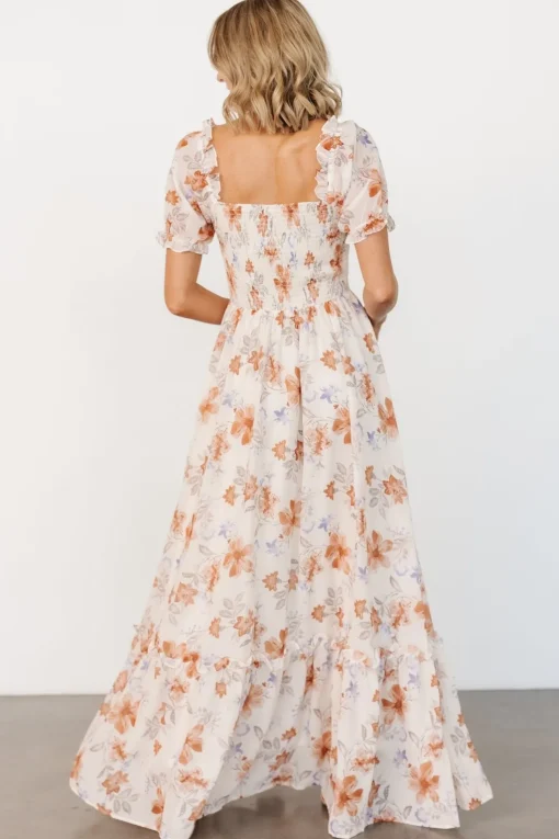 Aberdeen Sweetheart Maxi Dress | Cream Floral | Baltic Born Flash Sale