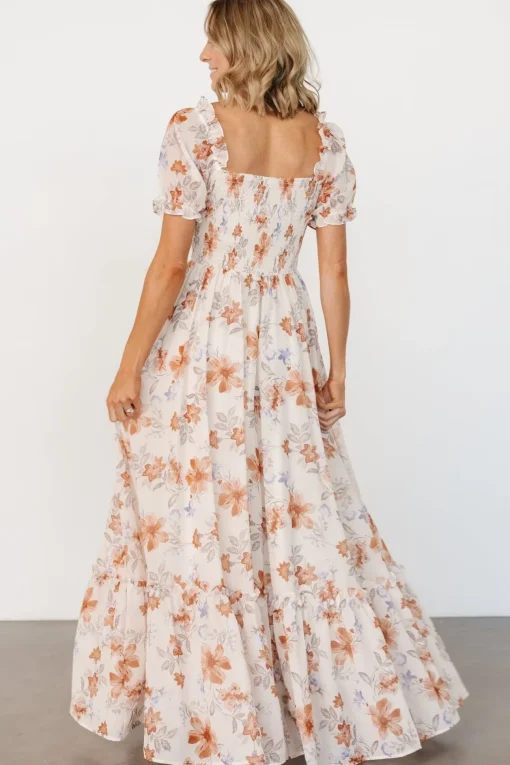 Aberdeen Sweetheart Maxi Dress | Cream Floral | Baltic Born Flash Sale
