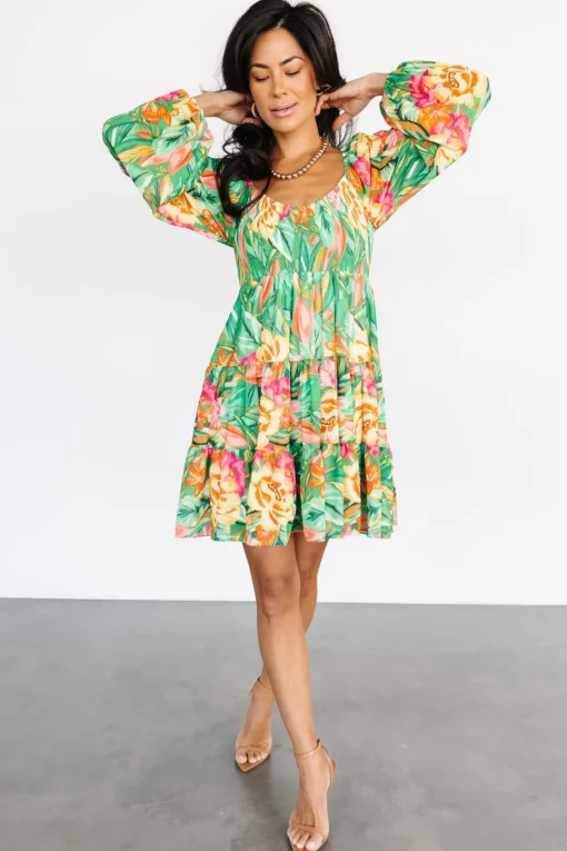 Acapulco Short Dress | Green Multi Print | Baltic Born Shop