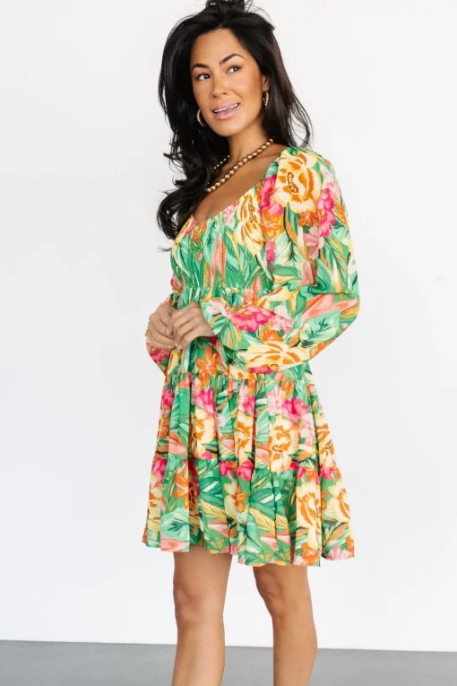 Acapulco Short Dress | Green Multi Print | Baltic Born Shop