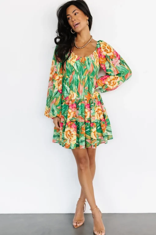 Acapulco Short Dress | Green Multi Print | Baltic Born Shop