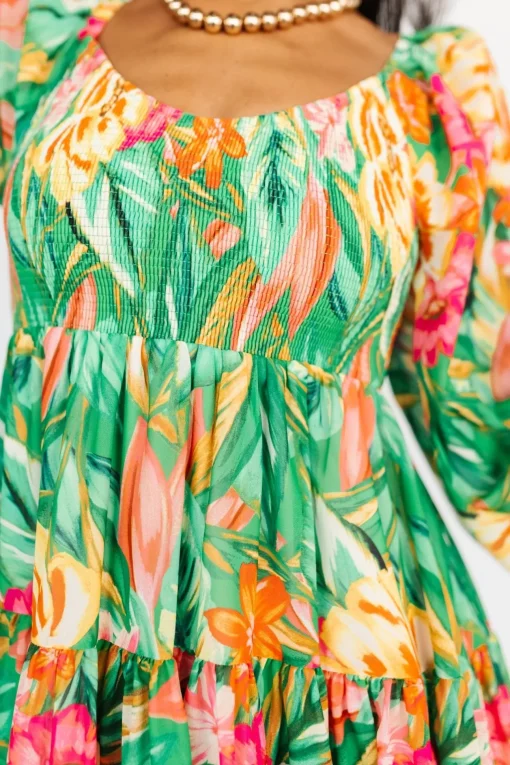 Acapulco Short Dress | Green Multi Print | Baltic Born Shop