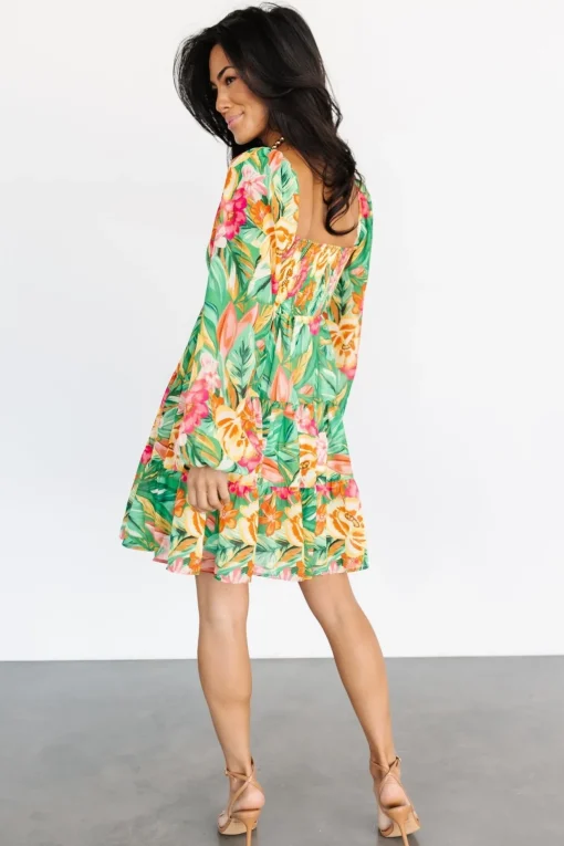 Acapulco Short Dress | Green Multi Print | Baltic Born Shop