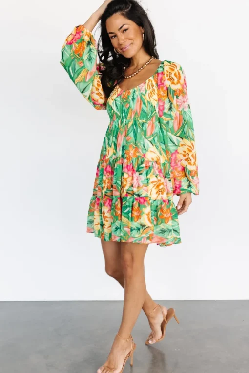 Acapulco Short Dress | Green Multi Print | Baltic Born Shop
