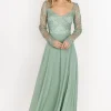 Adalaide Long Sleeve Maxi Dress | Dusty Sage | Baltic Born Discount