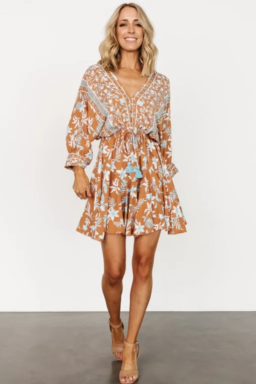 Adria Mini Dress | Camel + Blue | Baltic Born Discount