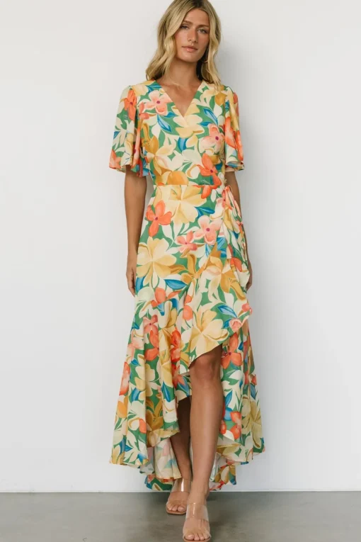 Adrianna Wrap Maxi Dress | Multi Floral | Baltic Born Flash Sale