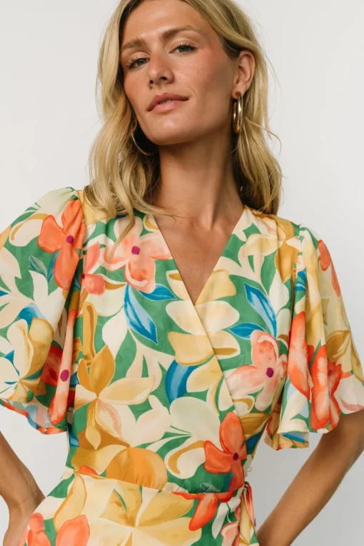 Adrianna Wrap Maxi Dress | Multi Floral | Baltic Born Flash Sale