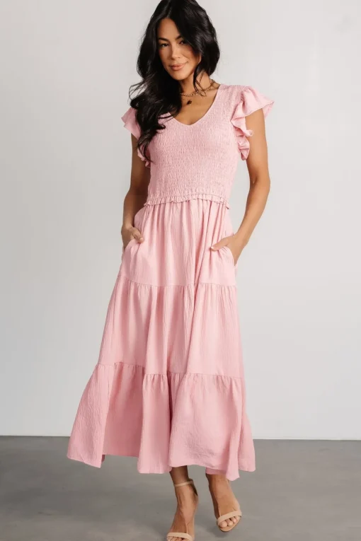 Afton Smocked Tiered Dress | Vintage Blush | Baltic Born Flash Sale