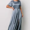 Agnes Satin Maxi Dress | Whisper Blue | Baltic Born Cheap