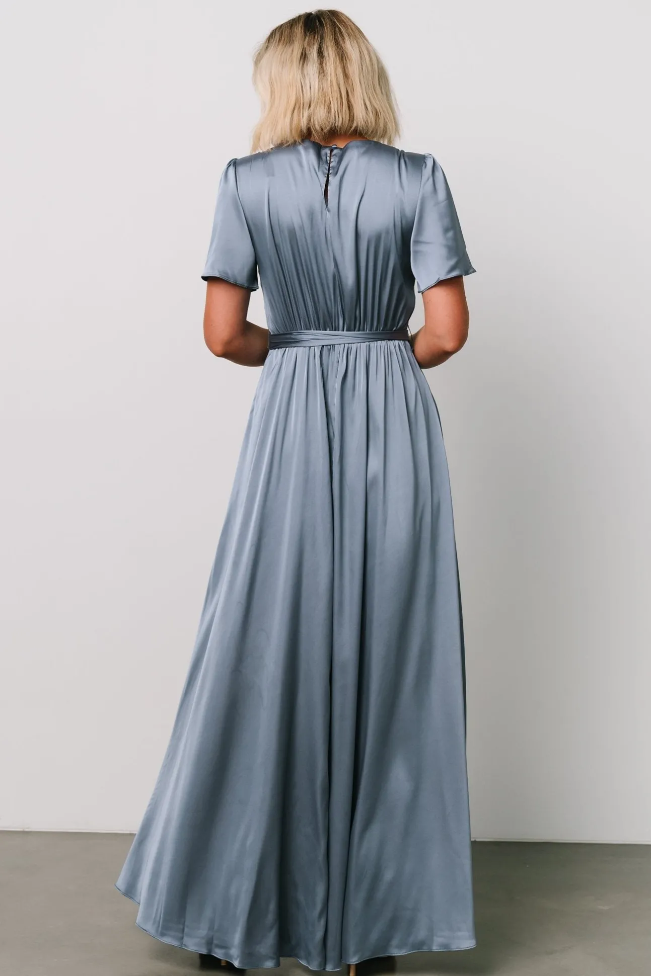 Agnes Satin Maxi Dress | Whisper Blue | Baltic Born Cheap