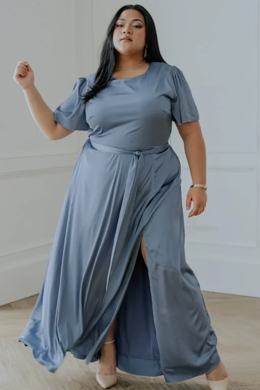 Agnes Satin Maxi Dress | Whisper Blue | Baltic Born Cheap