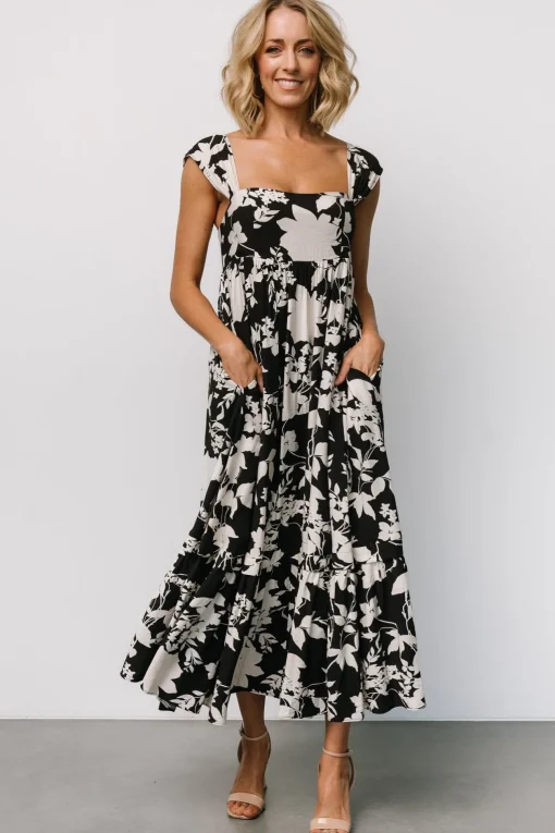 Aita Maxi Dress | Black + Ivory Floral | Baltic Born Cheap