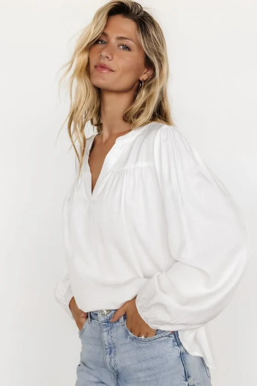Alina Blouse | Off White | Baltic Born Clearance