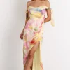 Allegra Off Shoulder Maxi Dress | Multi Floral | Baltic Born Clearance