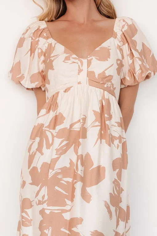Alona Short Dress | Natural Floral | Baltic Born Outlet