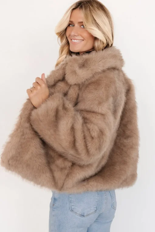 Amarante Faux Fur Coat | Beige Mink | Baltic Born Cheap