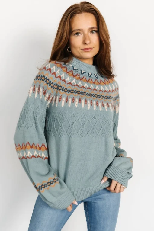 Anders Knit Sweater | Blue Multi | Baltic Born Discount