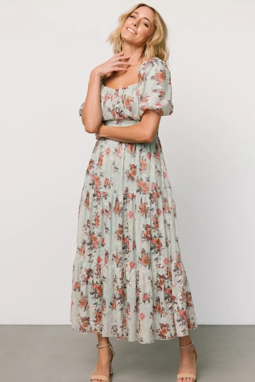 Annabeth Midi Dress | Eucalyptus Floral | Baltic Born Flash Sale