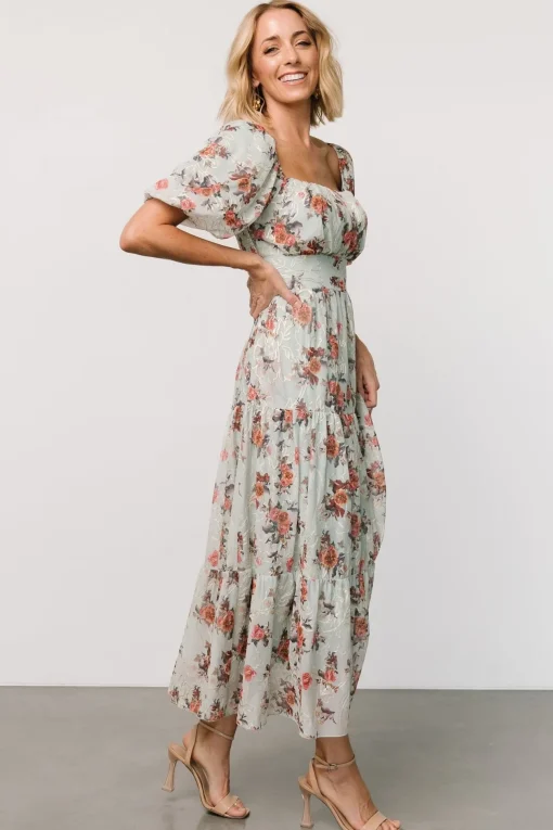 Annabeth Midi Dress | Eucalyptus Floral | Baltic Born Flash Sale