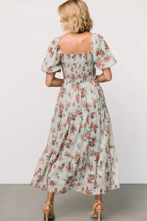 Annabeth Midi Dress | Eucalyptus Floral | Baltic Born Flash Sale