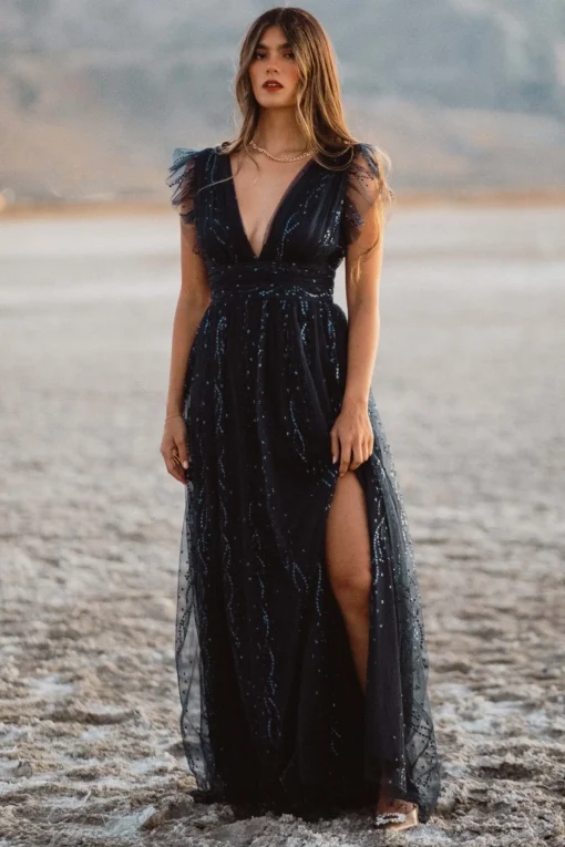 Annika Sequin Mesh Maxi Dress | | Baltic Born Sale