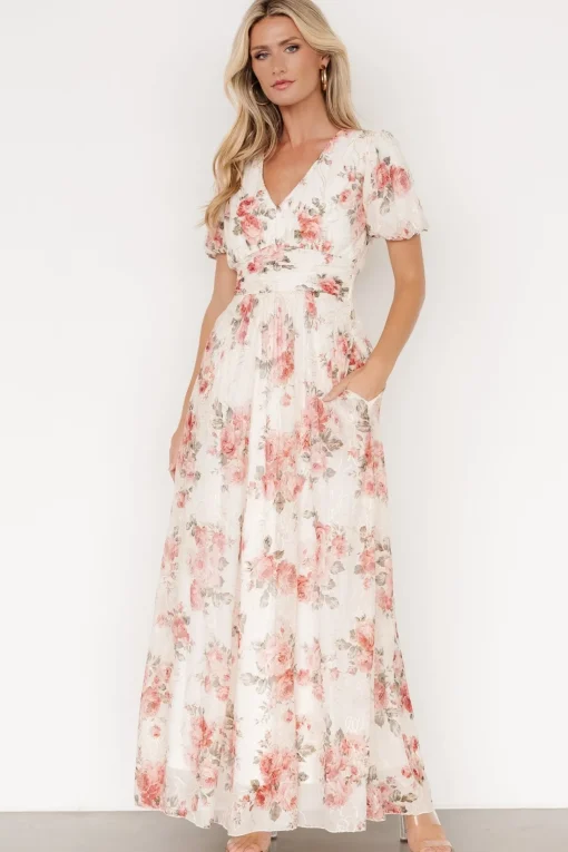 Ardley Maxi Dress | Cream + Rose Floral | Baltic Born Sale