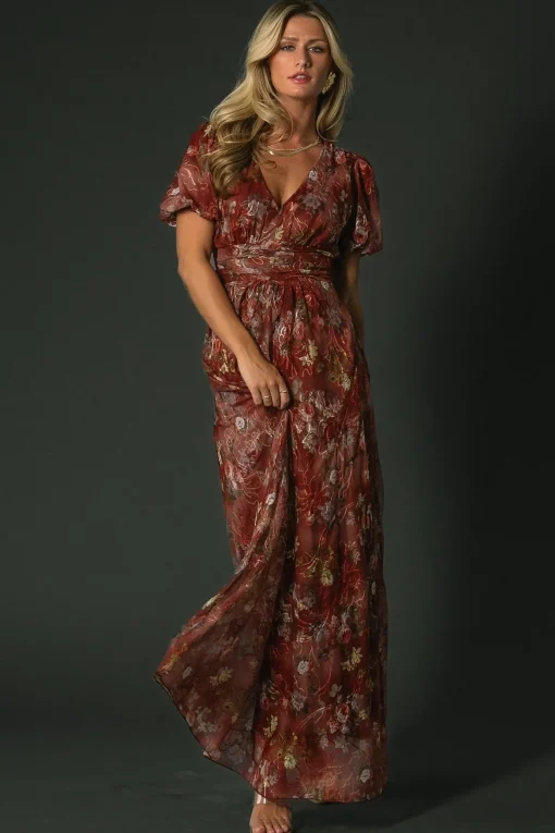 Ardley Maxi Dress | Rust Multi Floral | Baltic Born Clearance