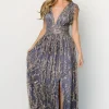 Arlene Shimmer Gown | Blue + Gold | Baltic Born Cheap