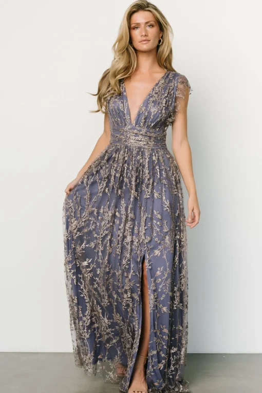 Arlene Shimmer Gown | Blue + Gold | Baltic Born Cheap