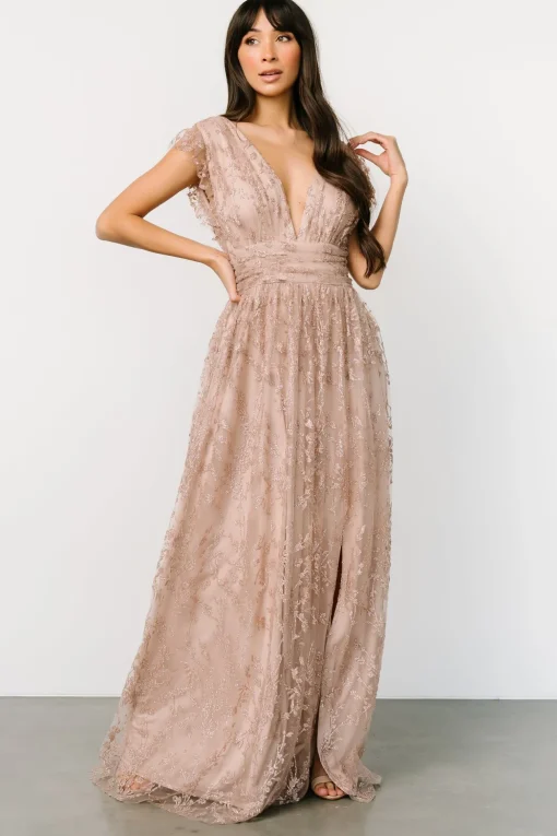 Arlene Shimmer Gown | Nude Rose | Baltic Born Shop