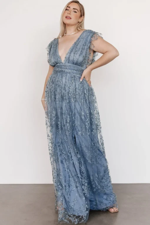 Arlene Shimmer Gown | Winter Blue | Baltic Born Flash Sale