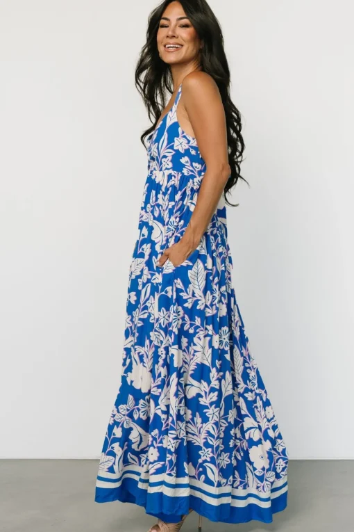 Atalanta Back Tie Maxi Dress | Blue Print | Baltic Born Flash Sale