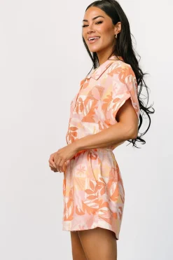 Audra Romper | Pink Multi Print | Baltic Born Outlet