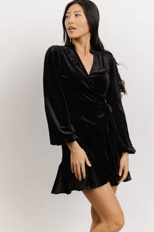Barre Velvet Wrap Mini Dress | | Baltic Born Flash Sale