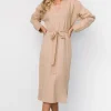 Barrie Sweater Dress | Light Tan | Baltic Born Fashion