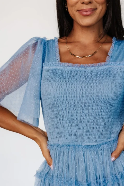 Bexley Tulle Dress | Dusty Blue | Baltic Born Best Sale