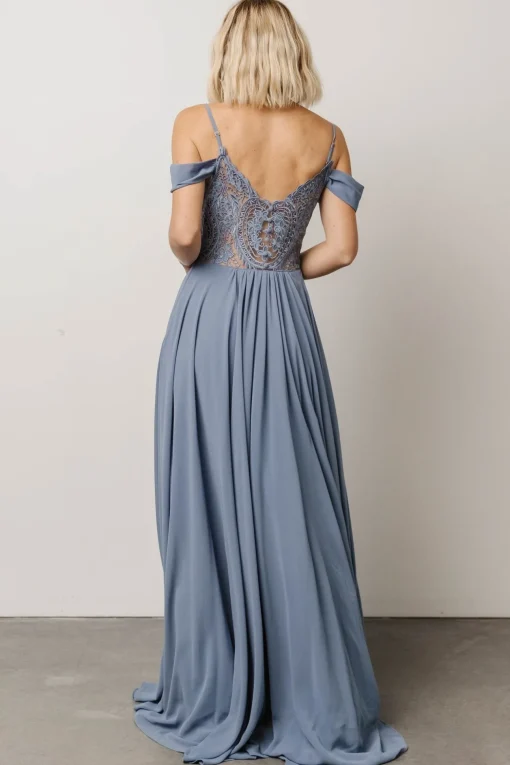Bianca Lace Maxi Dress | Dusty Blue | Baltic Born Cheap
