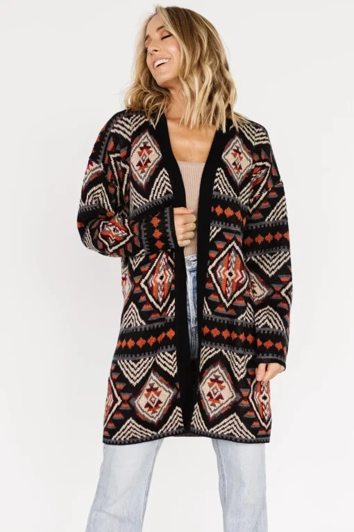 Billings Knit Cardigan | Black Multi | Baltic Born Best Sale