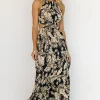 Brett Halter Maxi Dress | Navy Print | Baltic Born Best