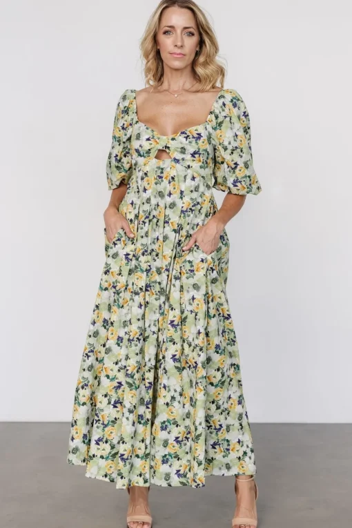 Brielle Maxi Dress | Green Floral | Baltic Born Flash Sale