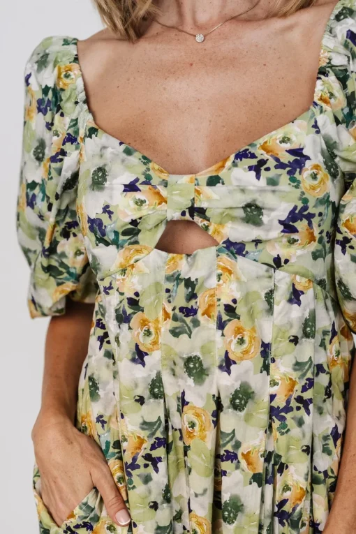 Brielle Maxi Dress | Green Floral | Baltic Born Flash Sale