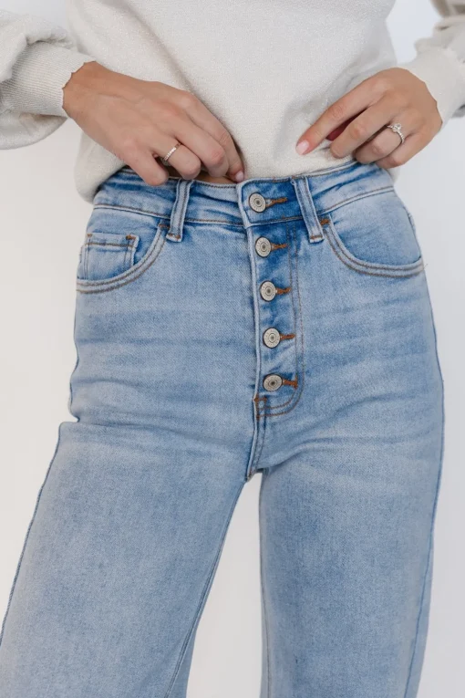 Brody High-Rise Wide Leg Jeans | Light Wash | Baltic Born Fashion