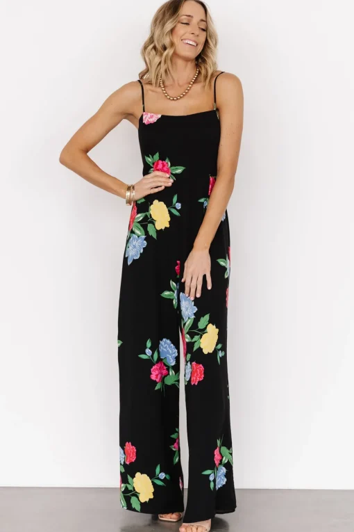 Brooklyn Wide Leg Jumpsuit | Black Floral | Baltic Born Hot