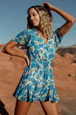 Candy Romper | Blue + Olive | Baltic Born Best Sale