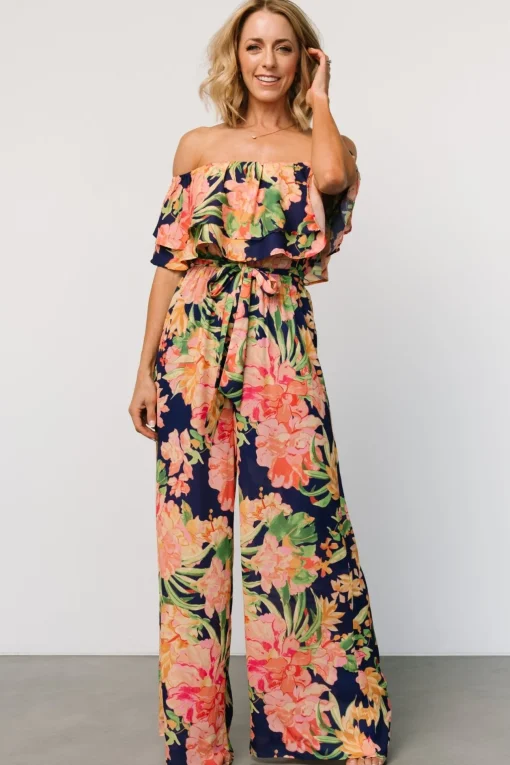 Capistrano Ruffle Jumpsuit | Navy Floral | Baltic Born Sale