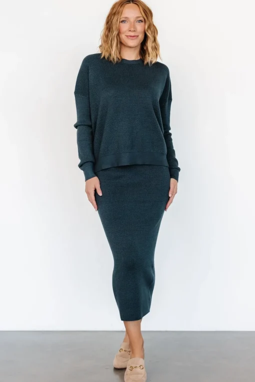 Carey Waffle Sweater | Midnight Blue | Baltic Born Best
