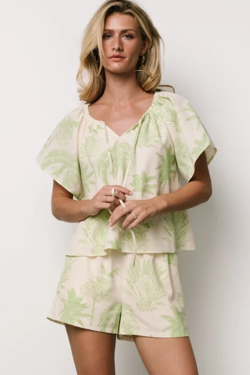 Carlina Set | Cream + Green Print | Baltic Born Best