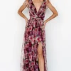 Carmine Maxi Dress | Wine Floral | Baltic Born New